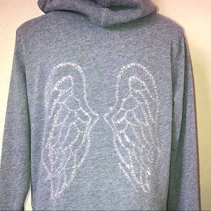 Grey Victoria’s Secret Angel Wing hoodie. M